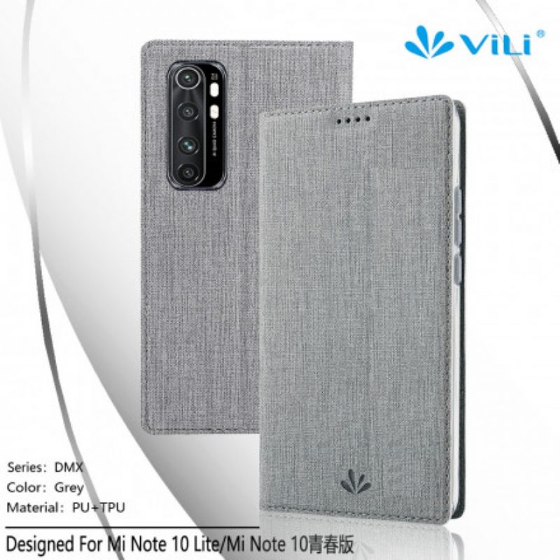 Bescherming Hoesje voor Xiaomi Mi Note 10 Lite Folio-hoesje Getextureerde Vili Dmx