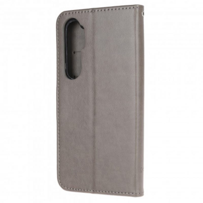 Flip Case voor Xiaomi Mi Note 10 Lite Aziatische Vlinders En Bloemen