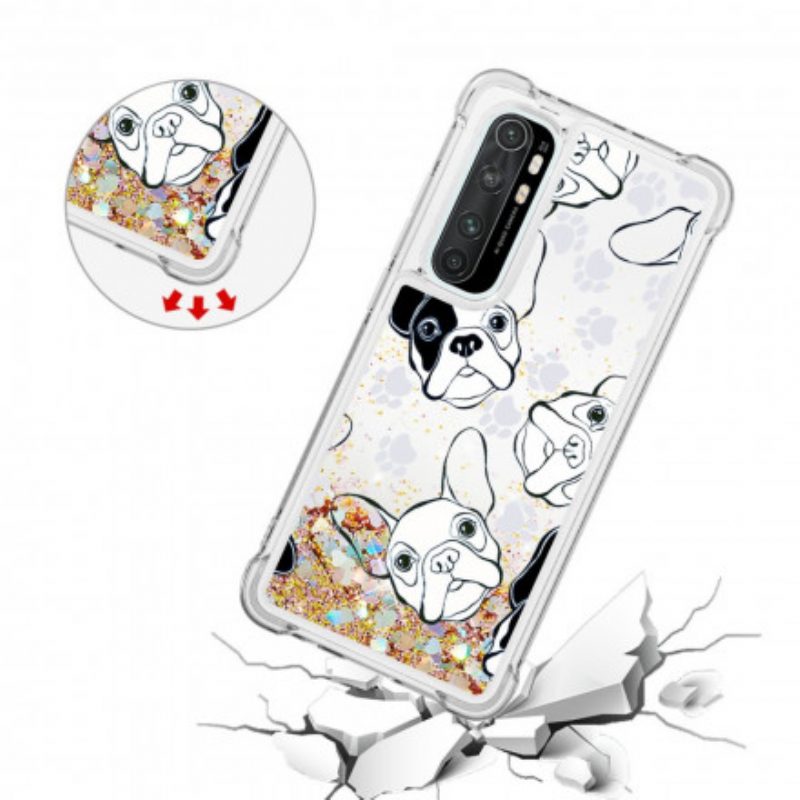 Hoesje voor Xiaomi Mi Note 10 Lite Mr Dog Pailletten