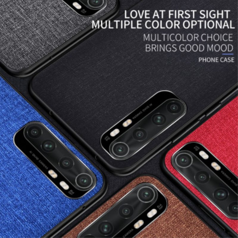 Hoesje voor Xiaomi Mi Note 10 Lite Stoffen Textuur