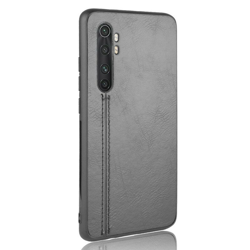 Telefoonhoesje voor Xiaomi Mi Note 10 Lite Couture-leereffect