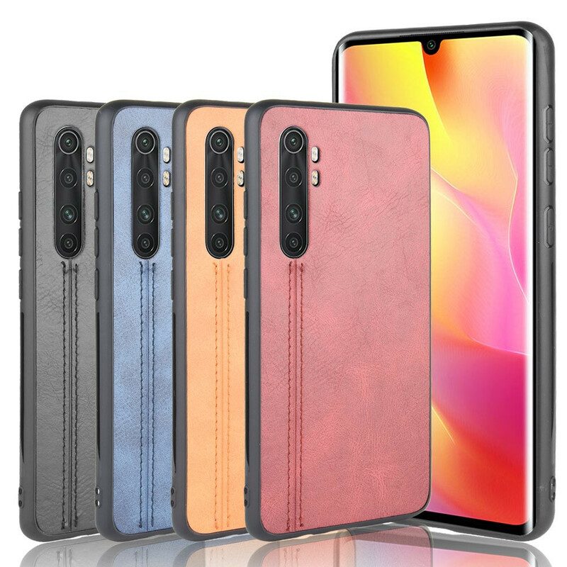 Telefoonhoesje voor Xiaomi Mi Note 10 Lite Couture-leereffect