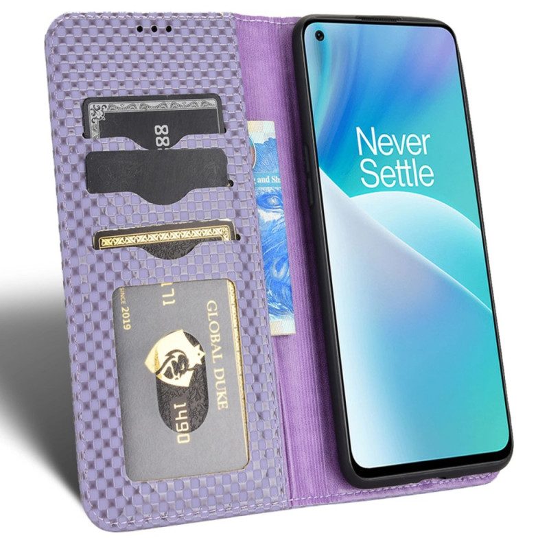 Bescherming Hoesje voor OnePlus Nord 2T 5G Folio-hoesje Raster Textuur