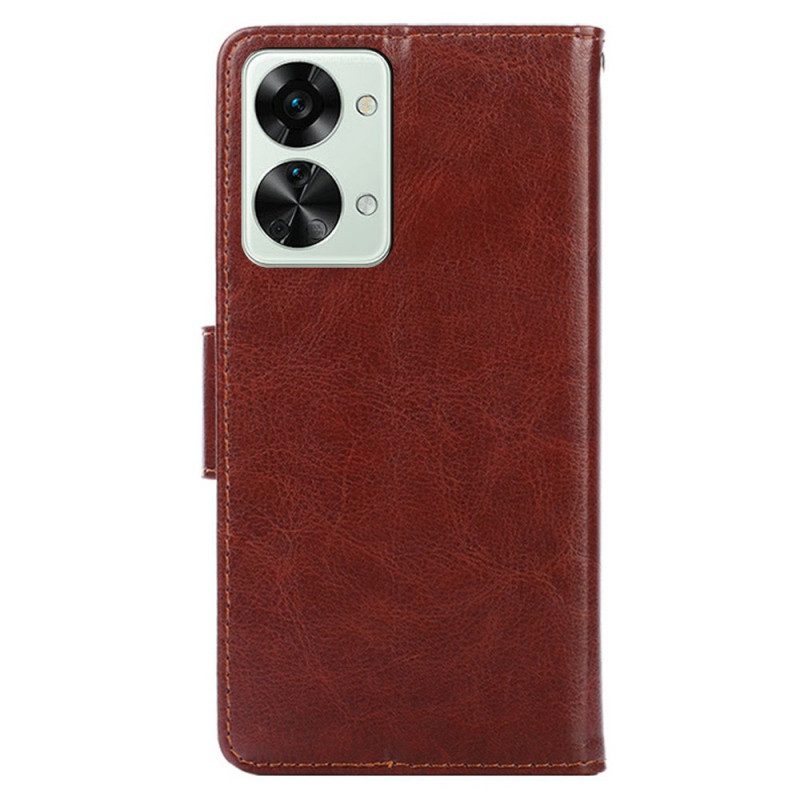 Folio-hoesje voor OnePlus Nord 2T 5G Vintage Kunstleer