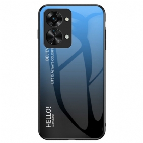 Hoesje voor OnePlus Nord 2T 5G Gehard Glas Hallo