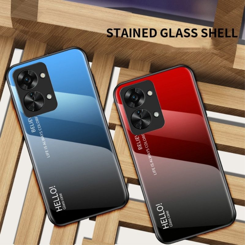 Hoesje voor OnePlus Nord 2T 5G Gehard Glas Hallo