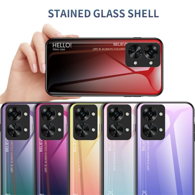 Hoesje voor OnePlus Nord 2T 5G Gehard Glas Hallo