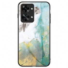 Hoesje voor OnePlus Nord 2T 5G Marmer Gehard Glas