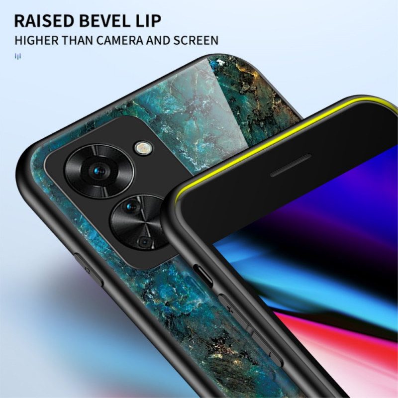 Hoesje voor OnePlus Nord 2T 5G Marmer Gehard Glas