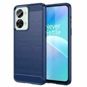 Telefoonhoesje voor OnePlus Nord 2T 5G Koolstofarm Geborsteld