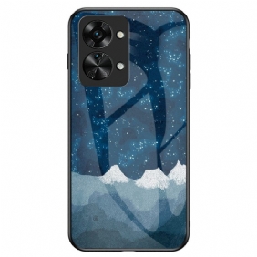 Telefoonhoesje voor OnePlus Nord 2T 5G Patroon Van Gehard Glas