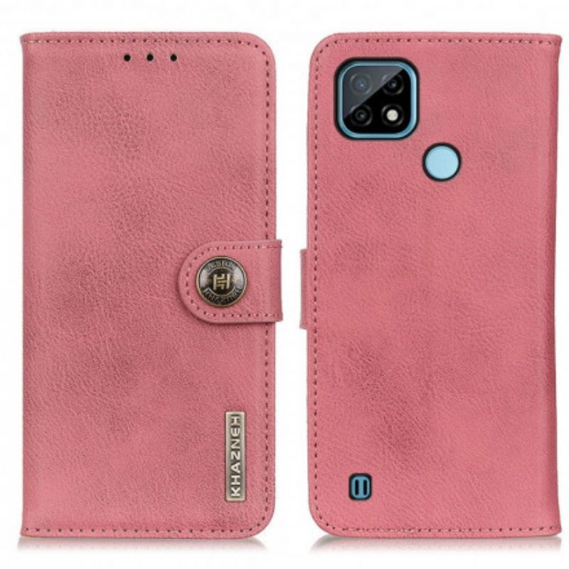 Flip Case voor Realme C21 Imitatieleer Khazneh