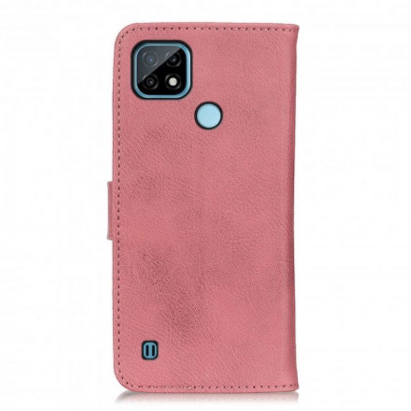 Flip Case voor Realme C21 Imitatieleer Khazneh