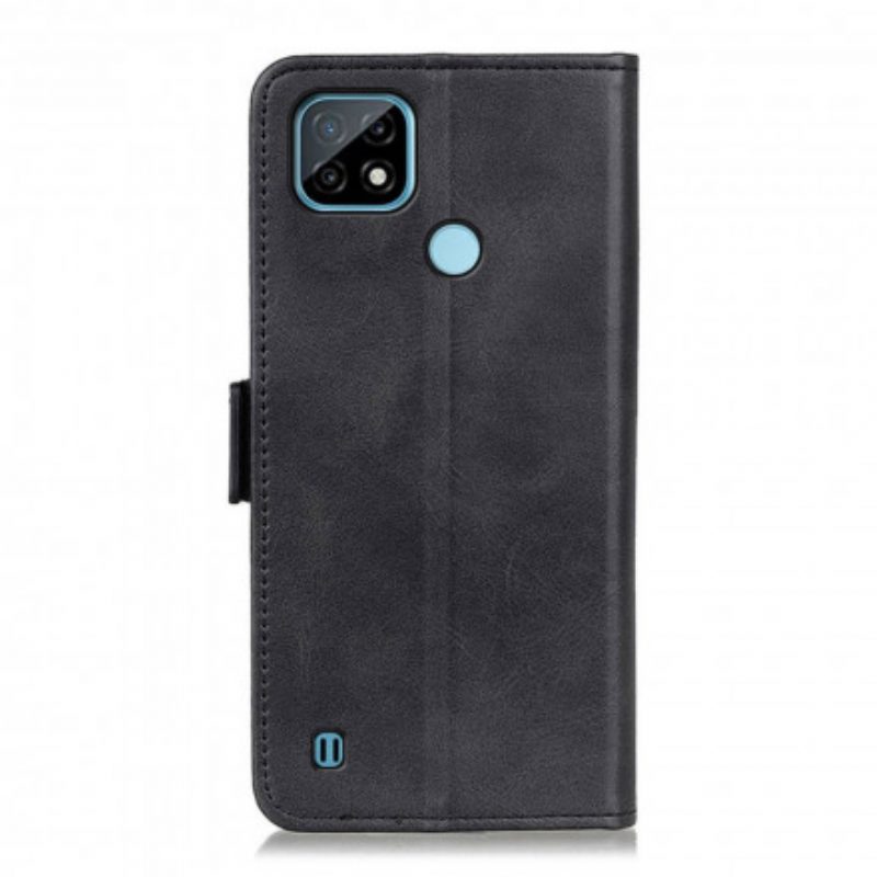 Folio-hoesje voor Realme C21 Flip Case Dubbele Klep