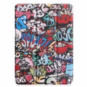 Bescherming Hoesje voor iPad Pro 11" (2021) Graffiti Pennenhouder