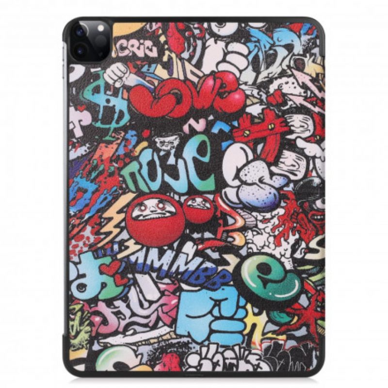 Bescherming Hoesje voor iPad Pro 11" (2021) Graffiti Pennenhouder