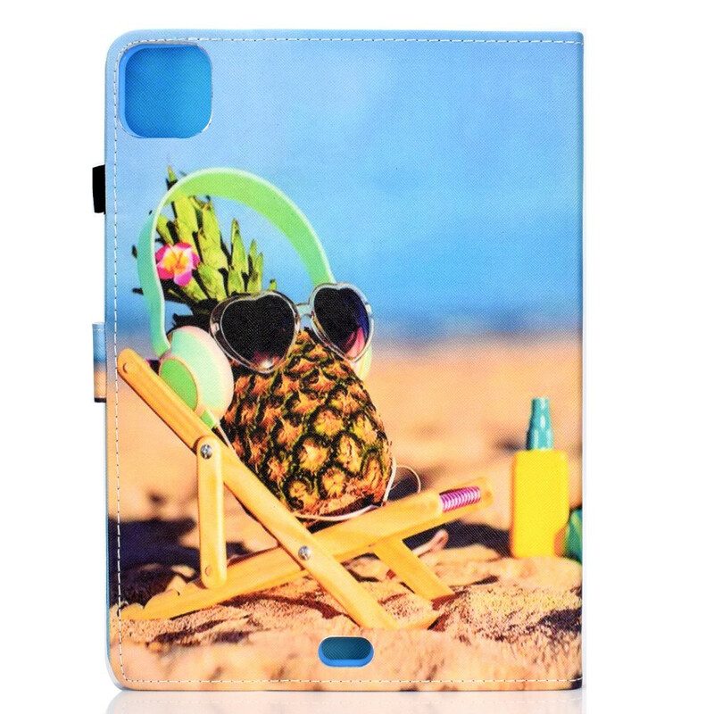 Leren Hoesje voor iPad Pro 11" (2021) Ananas Strand