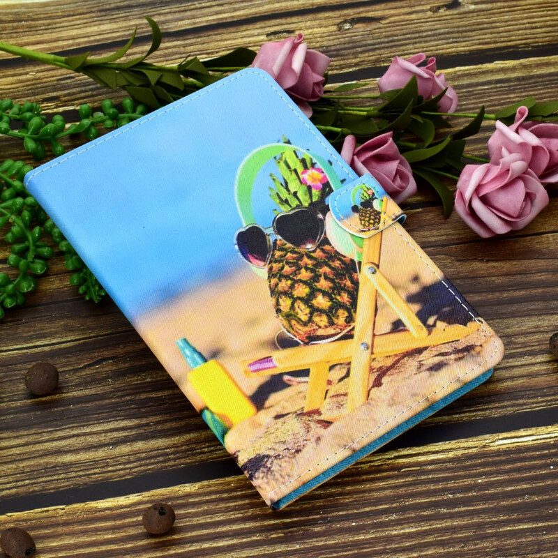 Leren Hoesje voor iPad Pro 11" (2021) Ananas Strand