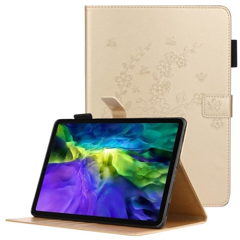 Leren Hoesje voor iPad Pro 11" (2021) Bloemen