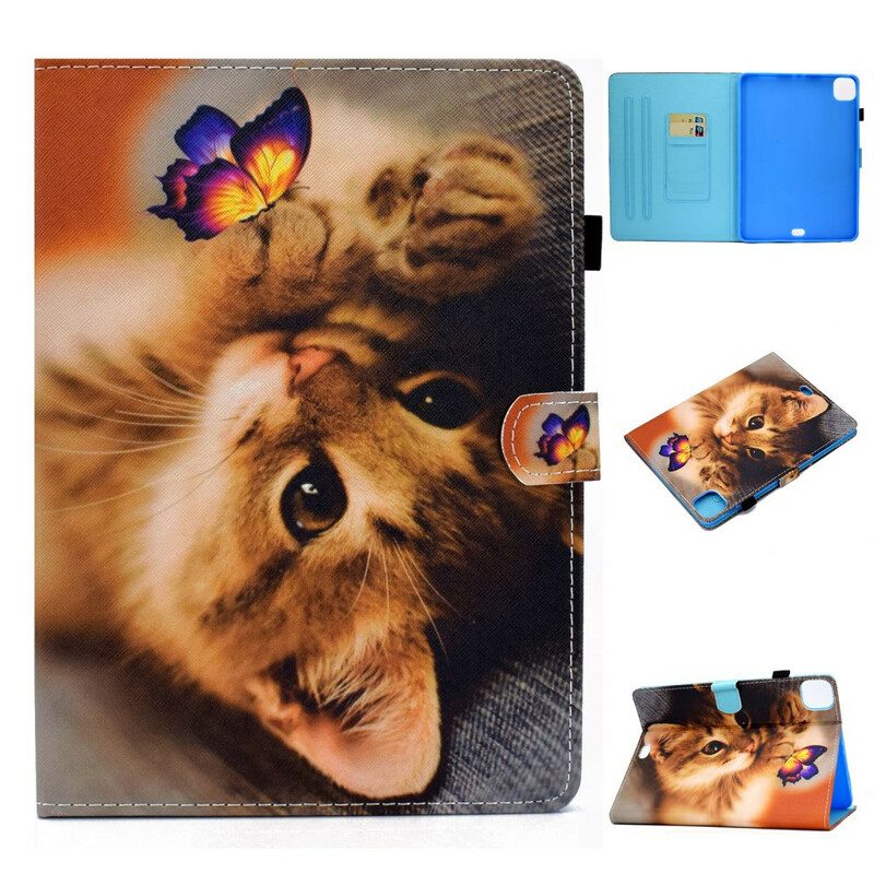 Leren Hoesje voor iPad Pro 11" (2021) Mijn Kitten En Vlinder