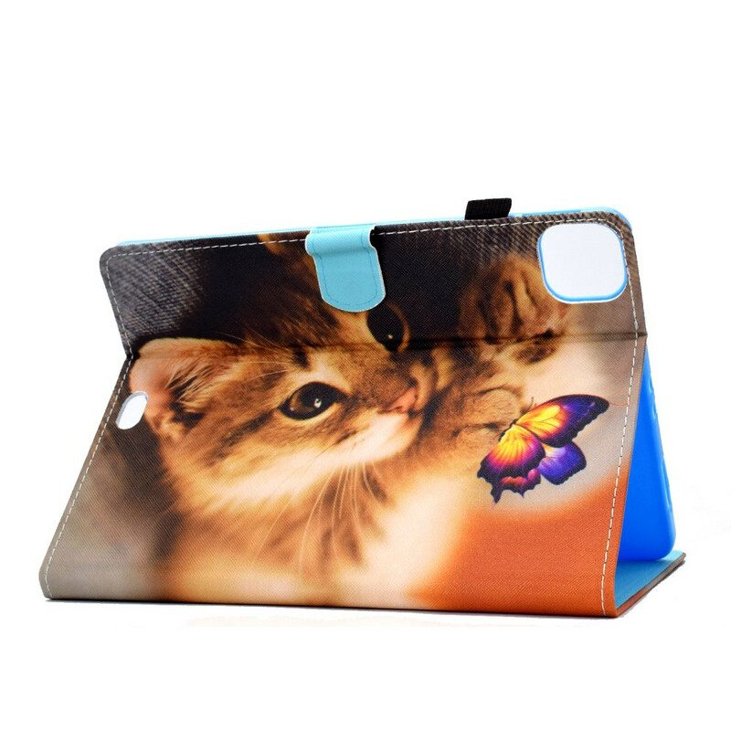 Leren Hoesje voor iPad Pro 11" (2021) Mijn Kitten En Vlinder