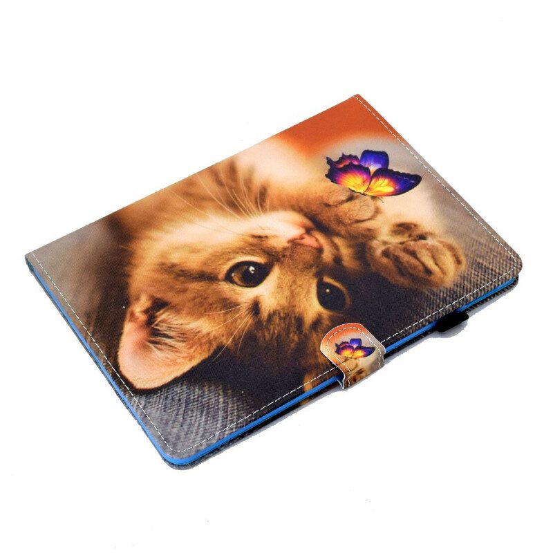 Leren Hoesje voor iPad Pro 11" (2021) Mijn Kitten En Vlinder