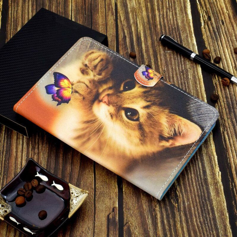 Leren Hoesje voor iPad Pro 11" (2021) Mijn Kitten En Vlinder