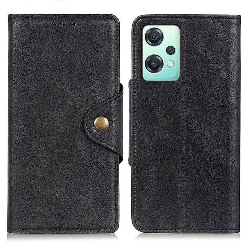 Leren Hoesje voor OnePlus Nord CE 2 Lite 5G Stijl Lederen Knoop