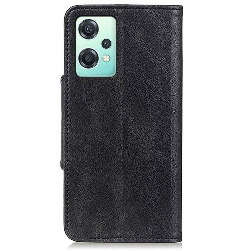 Leren Hoesje voor OnePlus Nord CE 2 Lite 5G Stijl Lederen Knoop