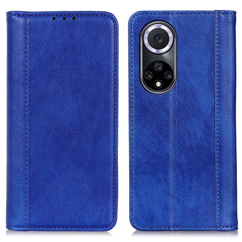 Bescherming Hoesje voor Honor 50 Folio-hoesje Elegantie Split Litchi Leer