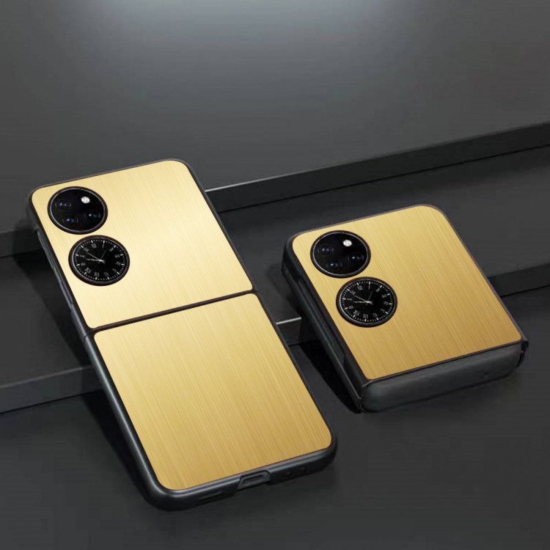 Hoesje voor Huawei P50 Pocket Geborsteld Metalen Effect