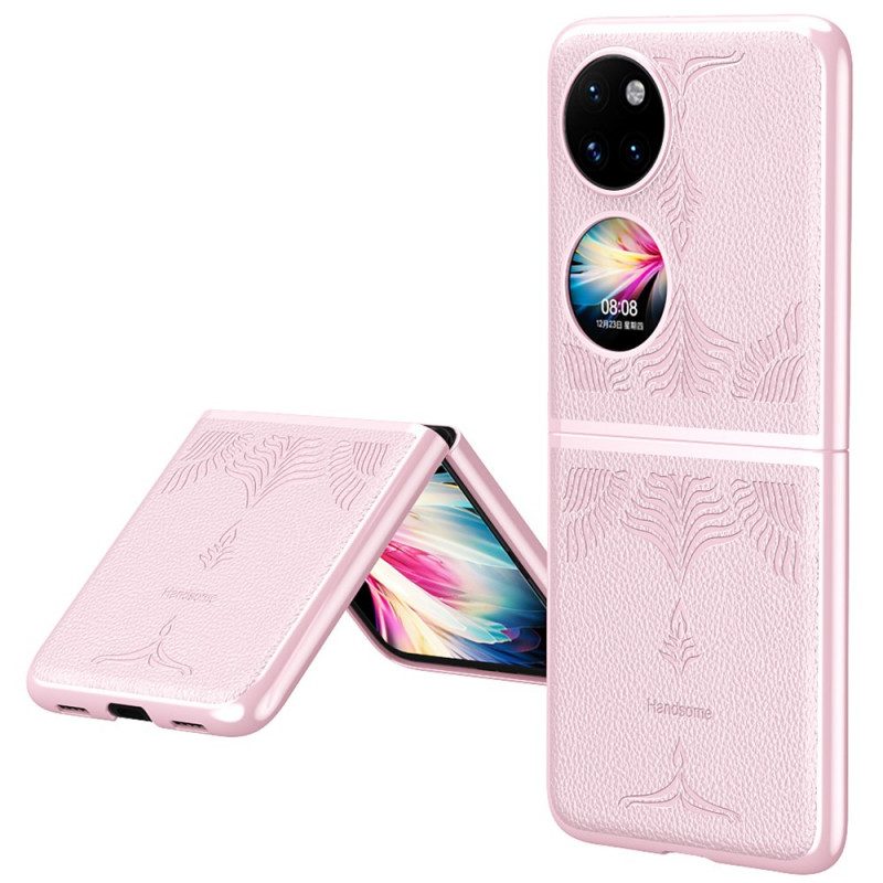 Hoesje voor Huawei P50 Pocket Retro Gebloemd Kunstleer