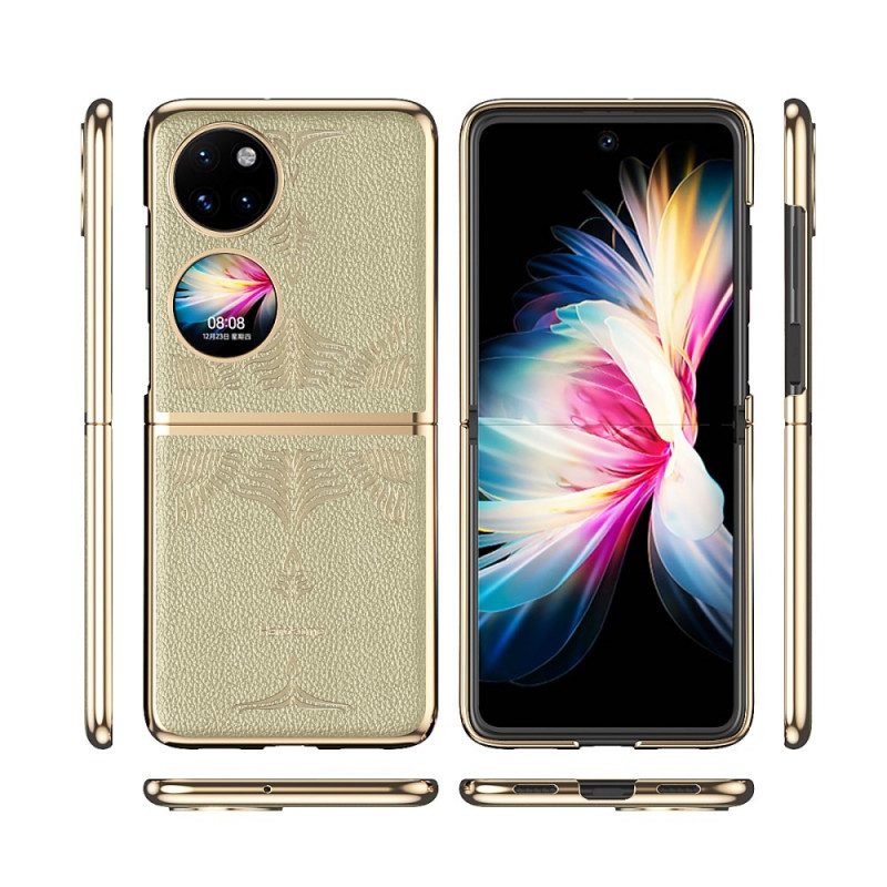 Hoesje voor Huawei P50 Pocket Retro Gebloemd Kunstleer