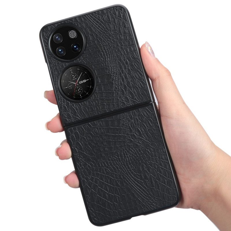 Telefoonhoesje voor Huawei P50 Pocket Krokodillenhuidtextuur