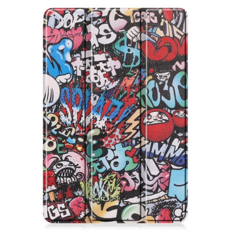 Bescherming Hoesje voor Samsung Galaxy Tab S6 Lite Graffiti Pennenhouder