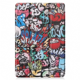 Bescherming Hoesje voor Samsung Galaxy Tab S6 Lite Graffiti Pennenhouder