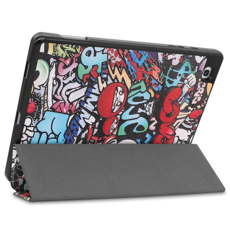 Bescherming Hoesje voor Samsung Galaxy Tab S6 Lite Graffiti Pennenhouder