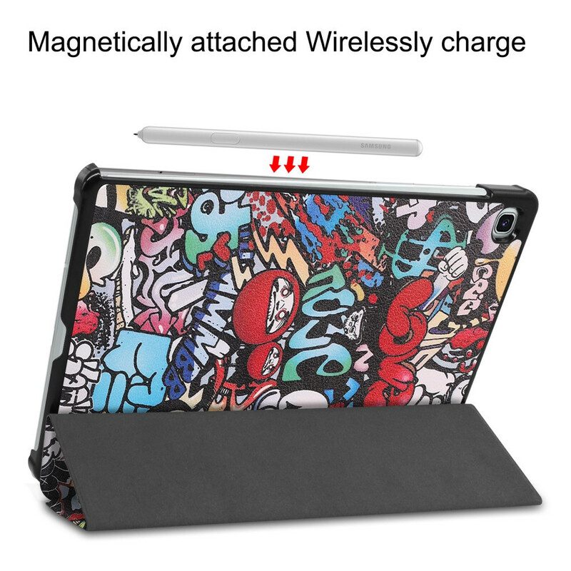 Bescherming Hoesje voor Samsung Galaxy Tab S6 Lite Leuke Graffiti