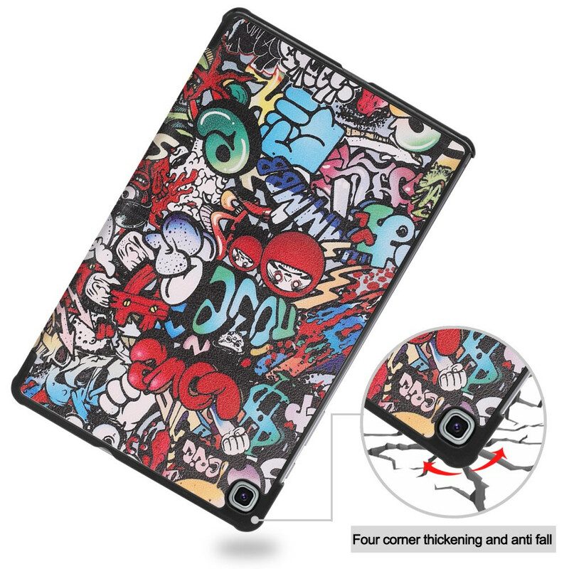 Bescherming Hoesje voor Samsung Galaxy Tab S6 Lite Leuke Graffiti