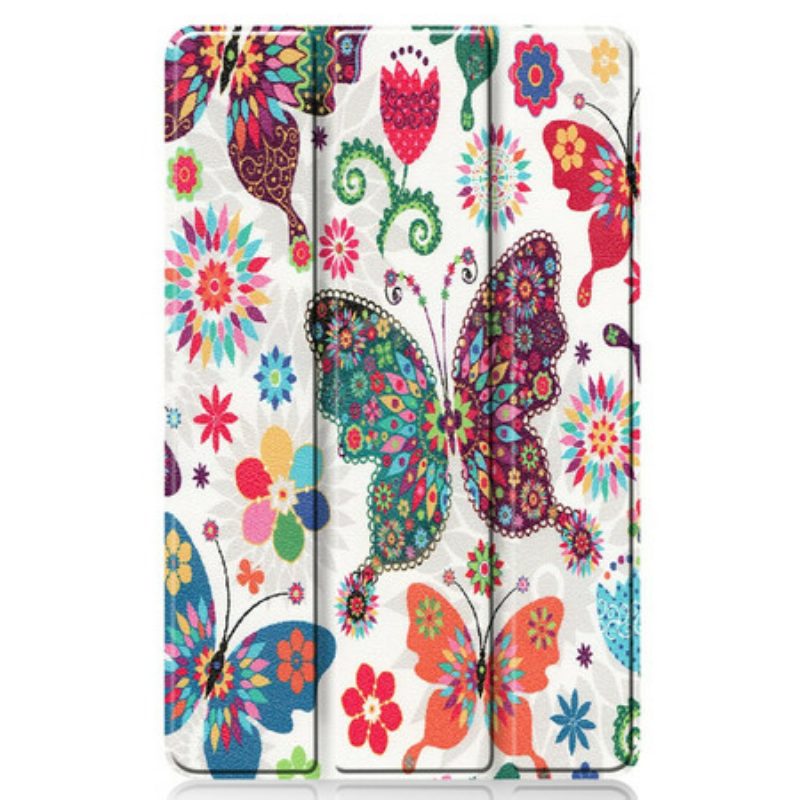 Bescherming Hoesje voor Samsung Galaxy Tab S6 Lite Retro Vlinders En Bloemen