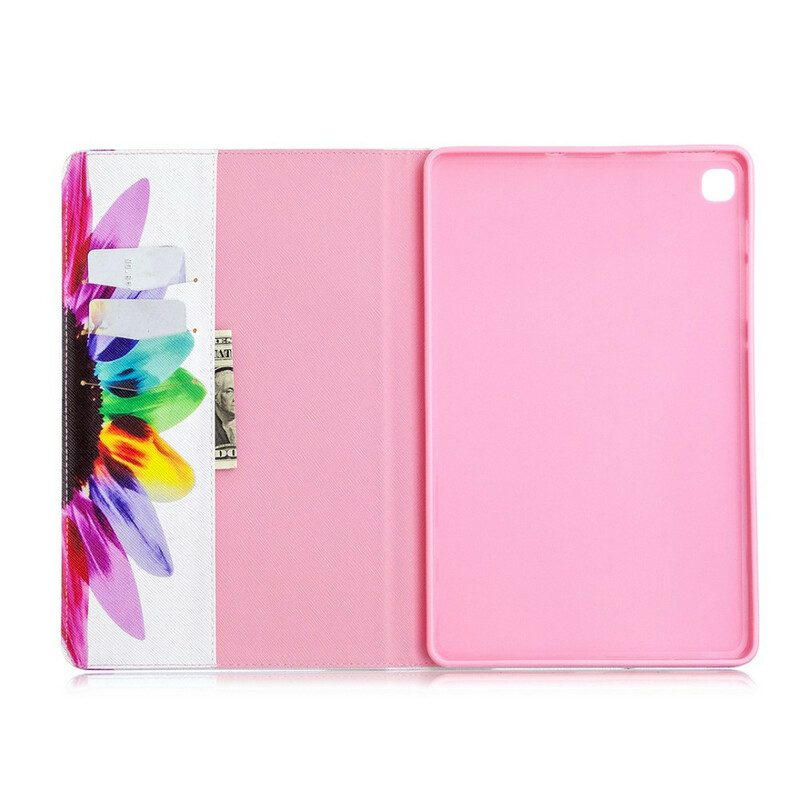 Cover voor Samsung Galaxy Tab S6 Lite Waterverf Bloem