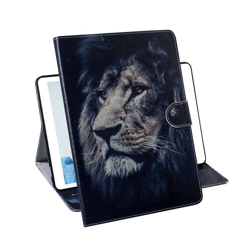 Flip Case voor Samsung Galaxy Tab S6 Lite Leeuwen Hoofd