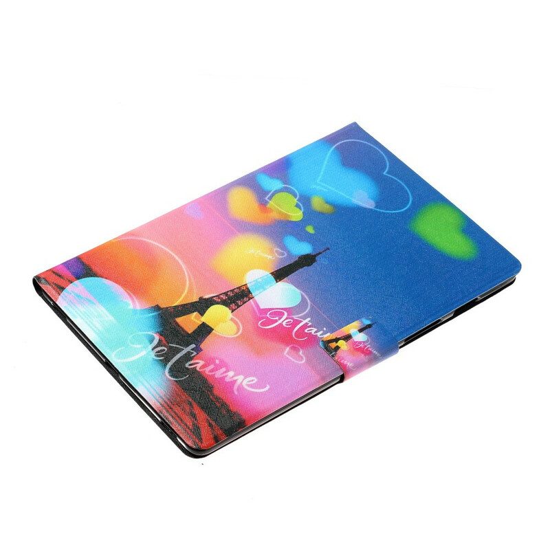 Flip Case voor Samsung Galaxy Tab S6 Lite Parijs Ik Hou Van Je