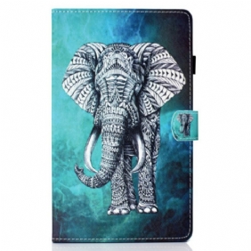 Flip Case voor Samsung Galaxy Tab S6 Lite Stammen Olifant