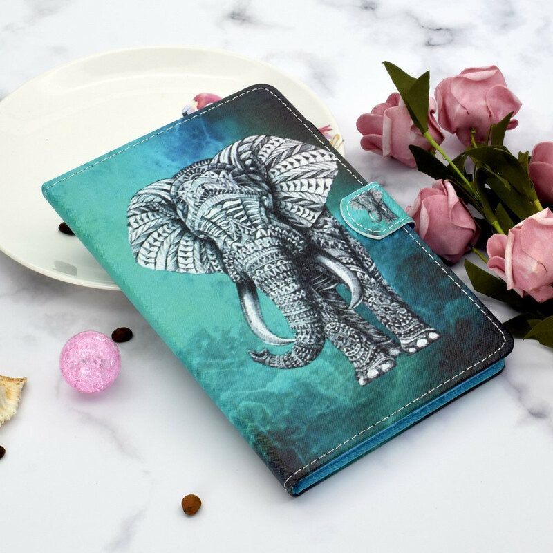 Flip Case voor Samsung Galaxy Tab S6 Lite Stammen Olifant