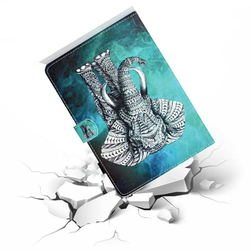 Flip Case voor Samsung Galaxy Tab S6 Lite Stammen Olifant