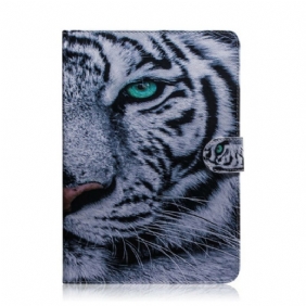 Flip Case voor Samsung Galaxy Tab S6 Lite Tijger Hoofd