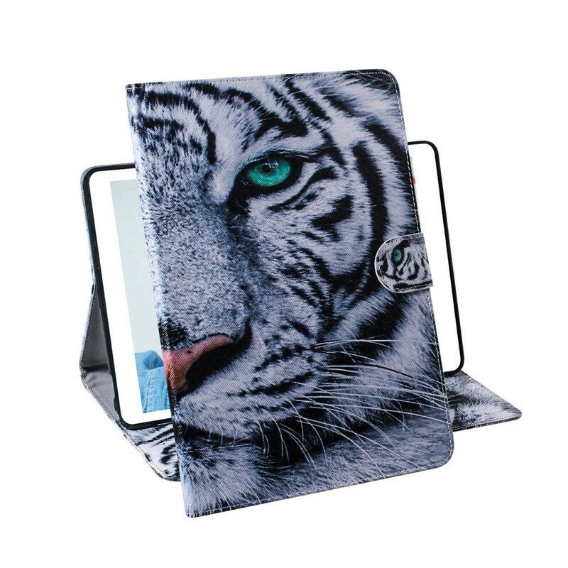 Flip Case voor Samsung Galaxy Tab S6 Lite Tijger Hoofd