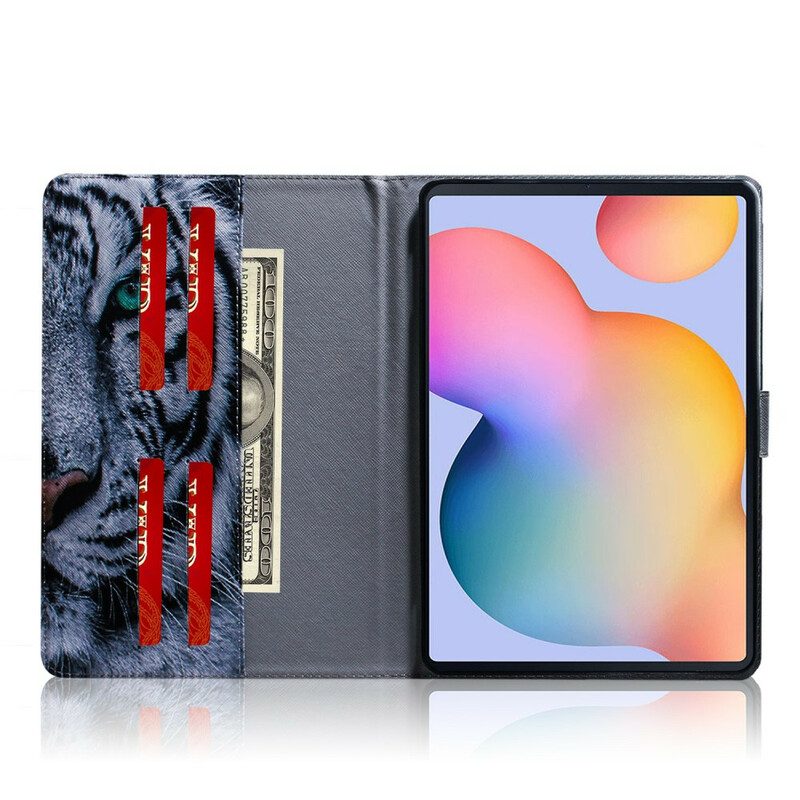 Flip Case voor Samsung Galaxy Tab S6 Lite Tijger Hoofd