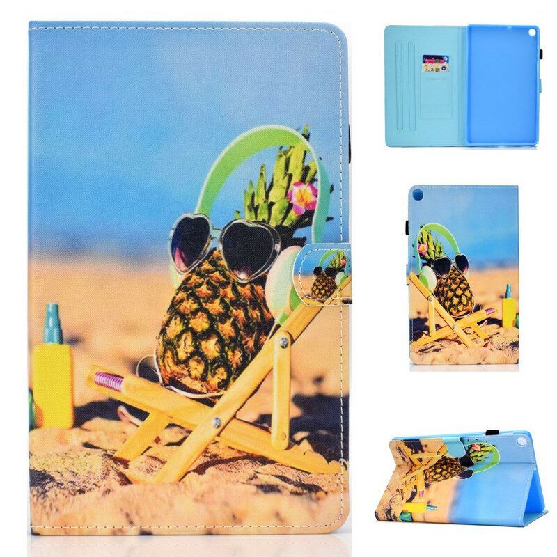 Folio-hoesje voor Samsung Galaxy Tab S6 Lite Ananas Strand